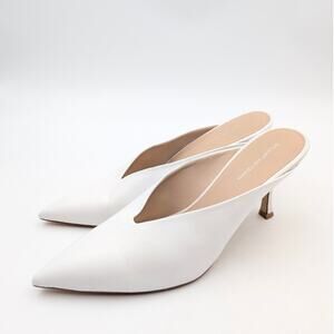 Stuart Weitzman Lula Pointed Toe Heel Pump Women's White Size US10B EU40.5